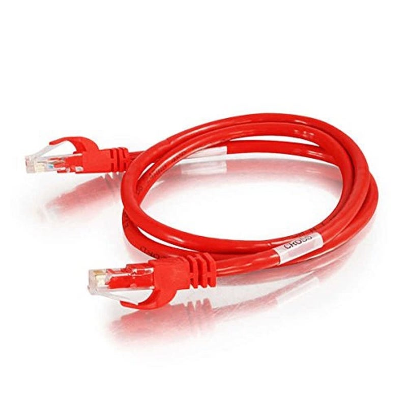 C2G 27861 Cat6 Crossover Cable - Snagless Unshielded Network Crossover Ethernet Cable, Red (3 Feet, 0.91 Meters)